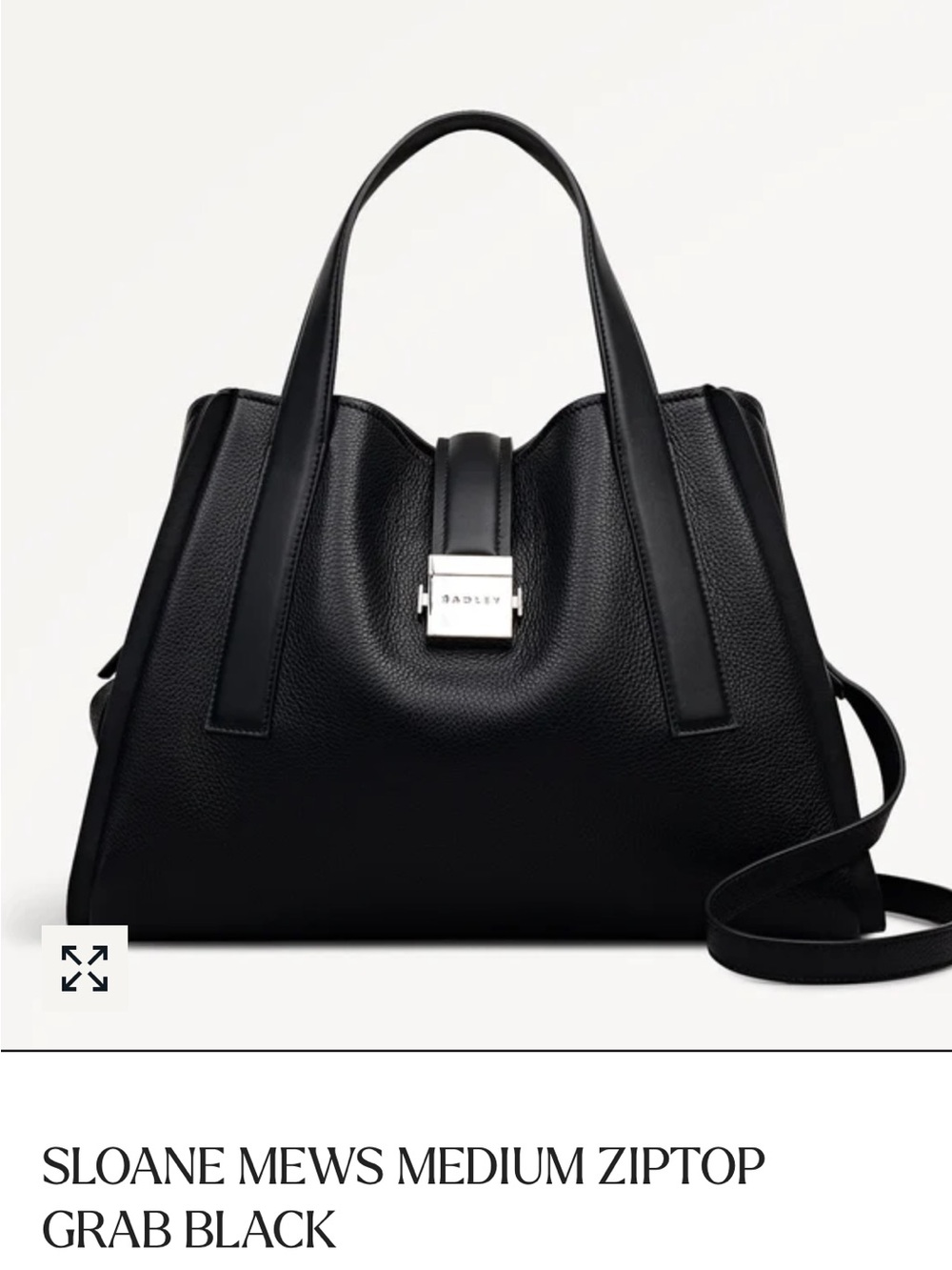 Radley London Sloane Mews Medium Ziptop Grab Bag — Black